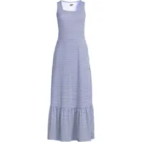 Lands' End Women's Tall Cotton Modal Square Neck Tiered Maxi Dress
