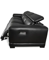 Krofton -Pc. Beyond Leather Fabric Sofa with Power Motion Recliners