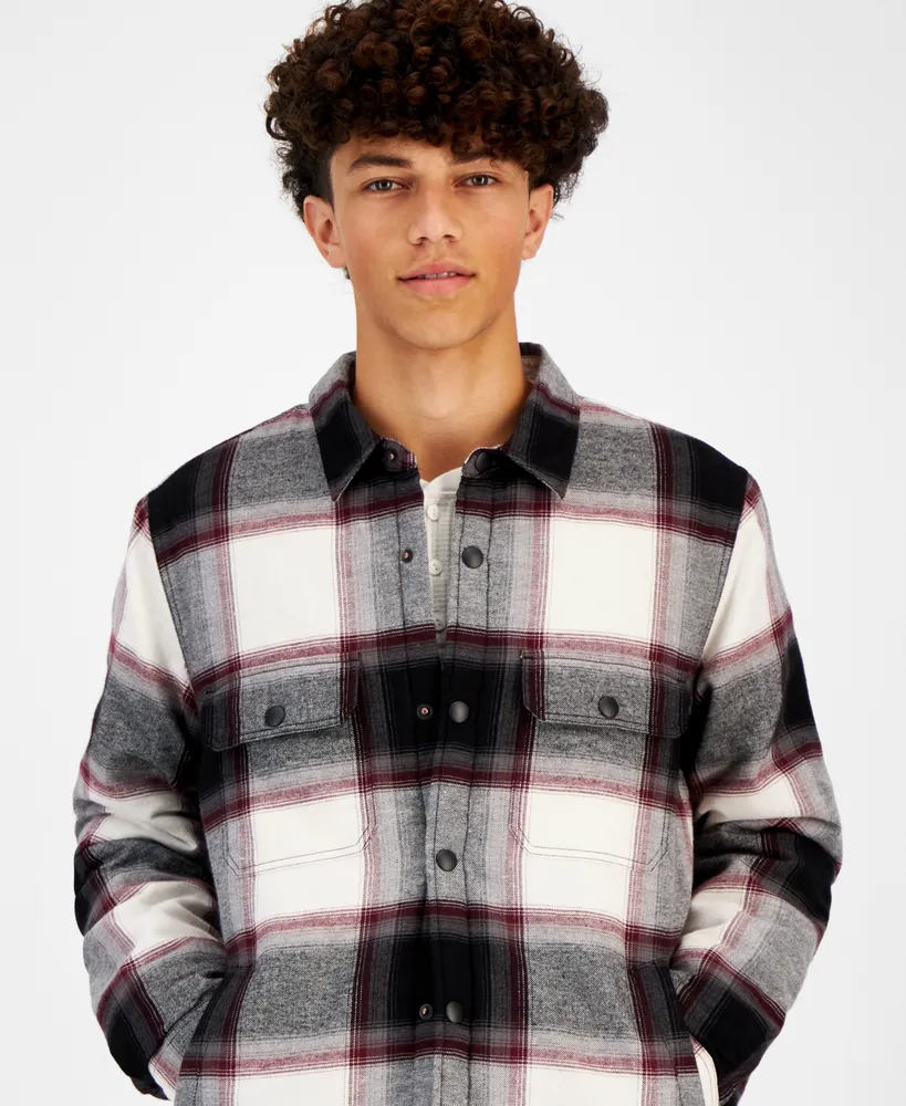 Sun + Stone Men's Travis Plaid Shirt Jacket, Created for Macy's
