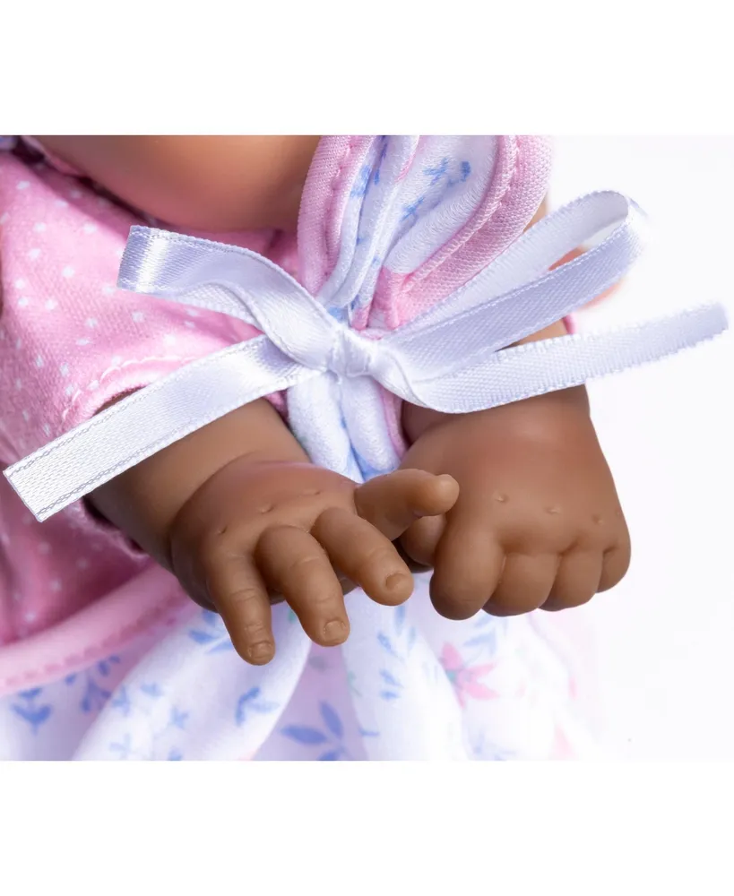 Jc Toys La Baby Hispanic 11" Mini Soft Body Baby Doll Onesie with Blanket, Pacifier Set