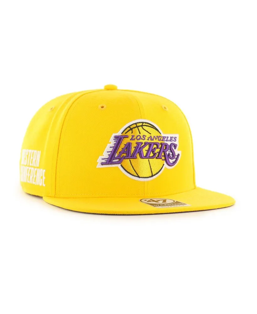 Men's '47 Brand Gold Los Angeles Lakers Sure Shot Captain Snapback Hat