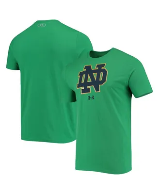 Men's Under Armour Kelly Green Notre Dame Fighting Irish School Logo Performance Cotton T-shirt