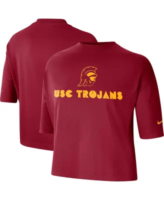 Women's Nike Cardinal Usc Trojans Crop Performance T-shirt
