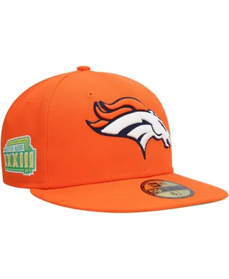 Men's New Era Orange Denver Broncos Super Bowl Xxxiii Citrus Pop 59FIFTY Fitted Hat