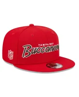 Men's New Era Red Tampa Bay Buccaneers Script 9FIFTY Snapback Hat