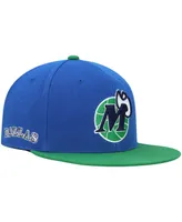 Men's Mitchell & Ness Blue, Green Dallas Mavericks Hardwood Classics Snapback Hat