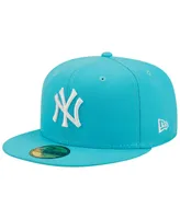 Men's New Era Blue York Yankees Vice Highlighter Logo 59FIFTY Fitted Hat