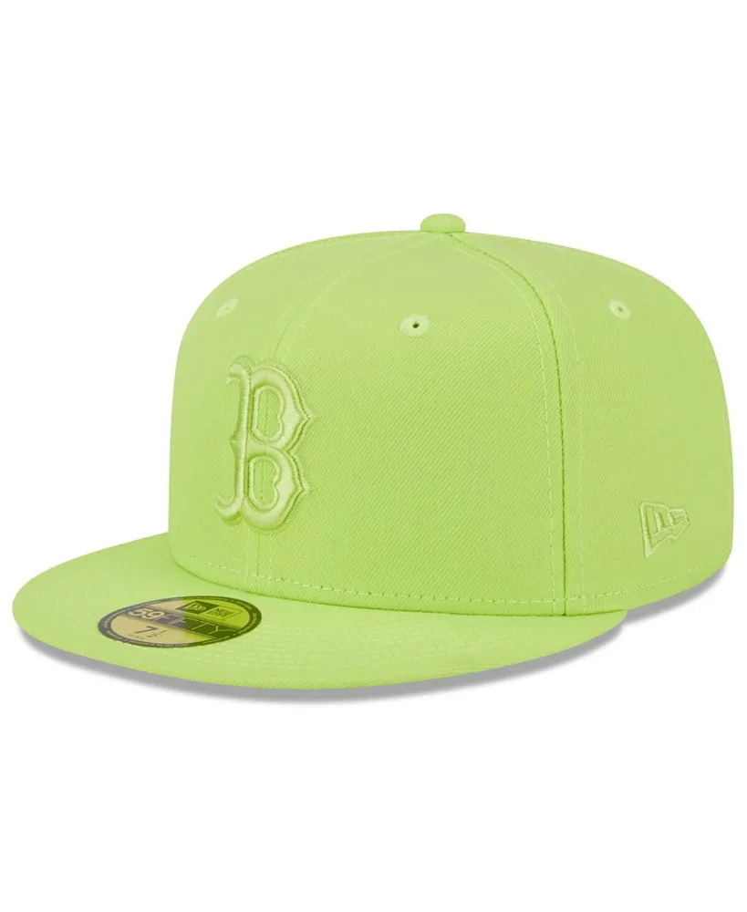 Men's New Era Neon Green Boston Red Sox 2023 Spring Color Basic 59FIFTY Fitted Hat