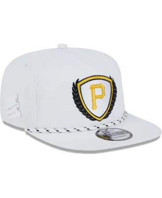 Men's New Era White Pittsburgh Pirates Golfer Tee 9FIFTY Snapback Hat