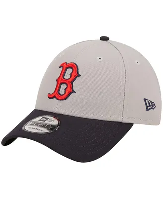 Men's New Era Gray, Navy Boston Red Sox League 9FORTY Adjustable Hat