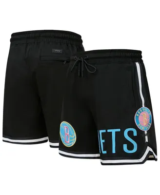 Men's Pro Standard Black Brooklyn Nets Washed Neon Shorts