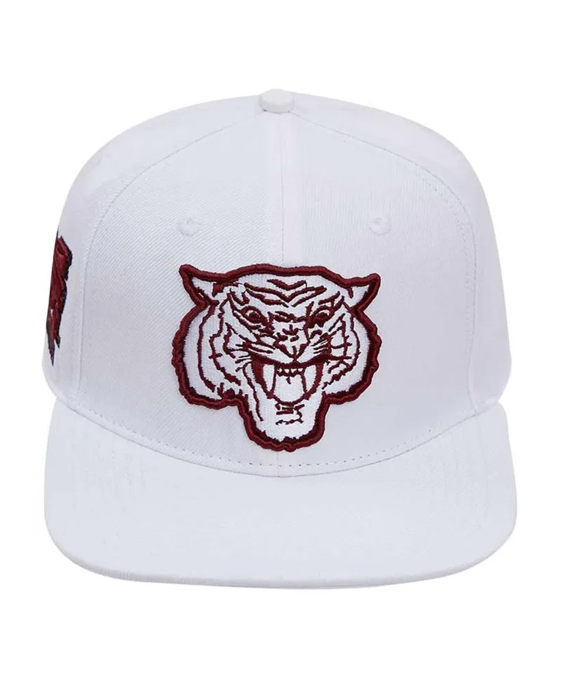 Men's Pro Standard White Morehouse Maroon Tigers Mascot Evergreen Wool Snapback Hat