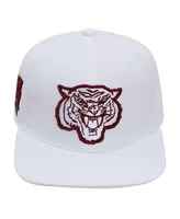 Men's Pro Standard White Morehouse Maroon Tigers Mascot Evergreen Wool Snapback Hat