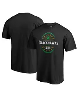 Men's Fanatics Black Chicago Blackhawks St. Patrick's Day Forever Lucky T-shirt