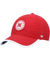 Men's '47 Brand Scarlet Nebraska Huskers Microburst Clean Up Adjustable Hat