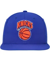 Men's Mitchell & Ness Blue New York Knicks Hardwood Classics Mvp Team Ground 2.0 Fitted Hat