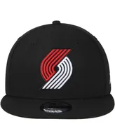 Men's New Era Black Portland Trail Blazers Official Team Color 9FIFTY Adjustable Snapback Hat