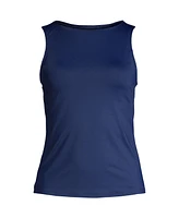 Lands' End Plus Size Ddd-Cup High Neck Upf 50 Modest Tankini Swimsuit Top