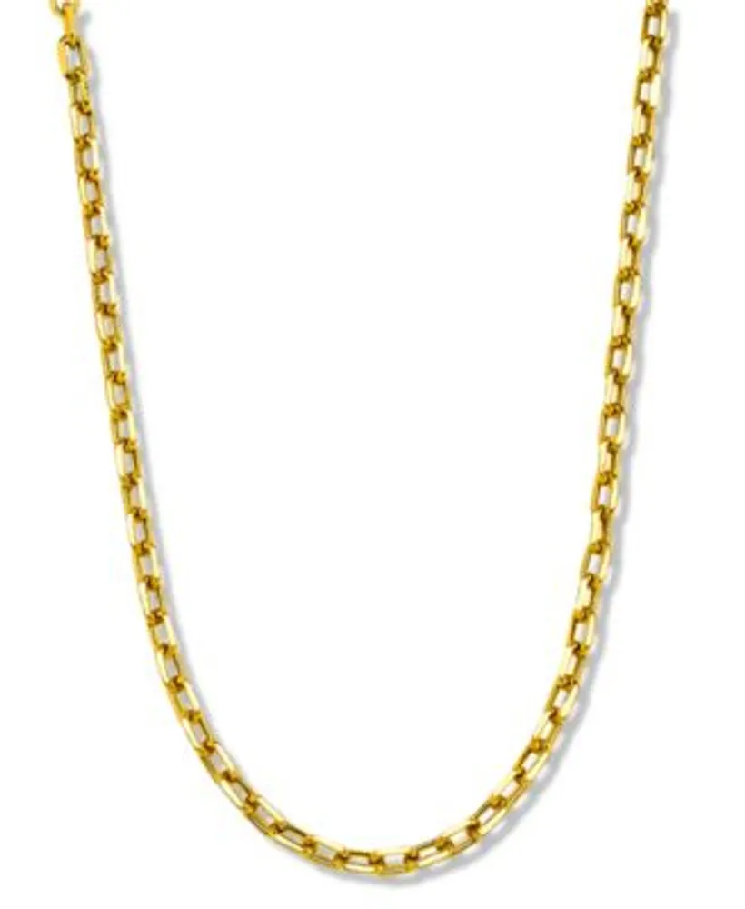 Paperclip Link Chain Necklace 3 5 8mm Collection In 14k Gold