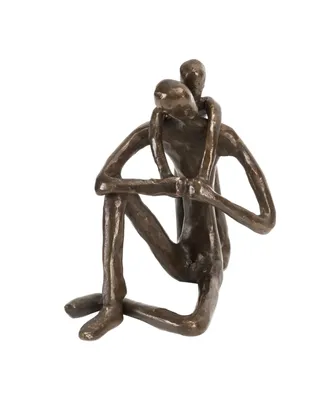 Danya B Child Embracing Father Bronze Sculpture