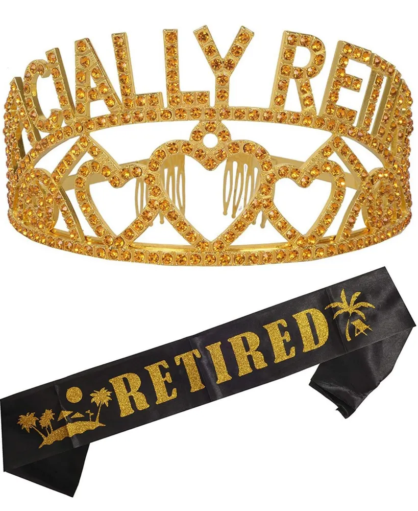 Meant2tobe Retirement Decorations Party Sash and Crown for Women