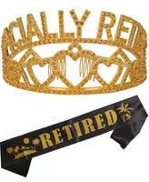 Meant2tobe Retirement Decorations Party Sash and Crown for Women