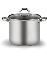 Cook N Home Stockpot with Lid, Basics Stainless Steel Soup Pot, 12-Quart