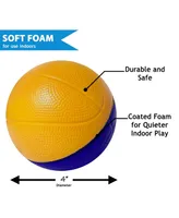 4" Mini Foam Basketball for Over The Door Mini Hoop Games, 2 Pack | Foam Ball Mini Hoop Basketball for Nerf Hoops, Mini Indoor Basketball Hoop Games &