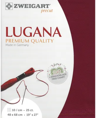 Zweigart Precut Needlework Fabric Lugana 25 count Victorian Red 3835/906