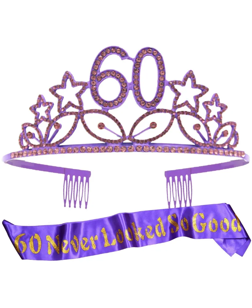 MEANT2TOBE 60th Birthday Sash and Tiara for Women