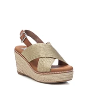 Xti Women's Jute Wedge Sandals By Xti, Gold