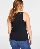 On 34th Women's Ribbed High-Neck Tank Top, Xxs-4X
