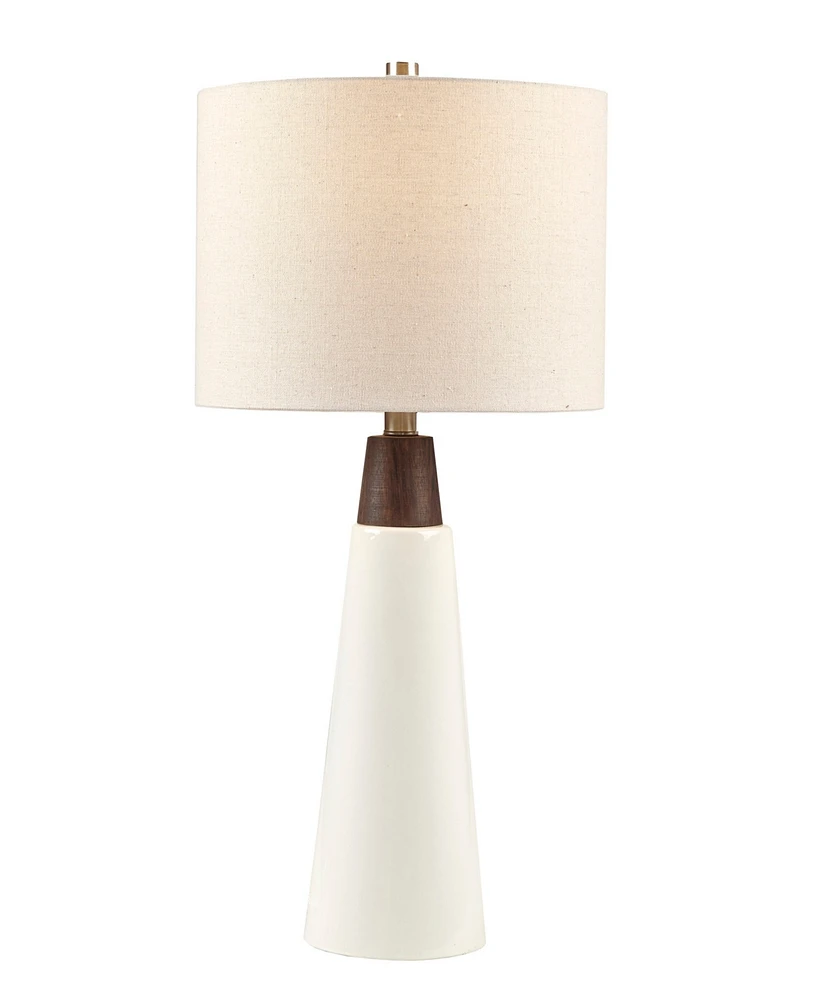 Ink+Ivy Tristan Ceramic with Wood Table Lamp