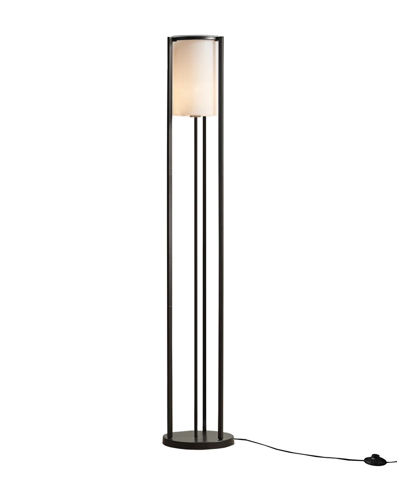 Martha Stewart Charlton Glass Cylinder Shade Metal Floor Lamp