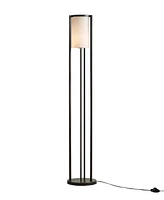 Martha Stewart Charlton Glass Cylinder Shade Metal Floor Lamp