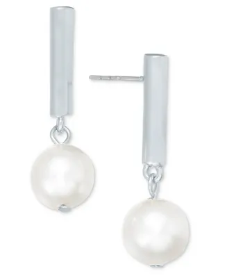On 34th Imitation-Pearl Drop Earrings, Created for Macy's