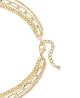 On 34th 3-Row Chain Pendant Necklace, 16" to 19" + 2" extender, Created for Macy's