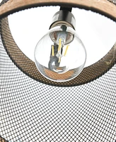 Ink+Ivy Orion Natural Rope and Metal Mesh Cylinder Pendant Lamp