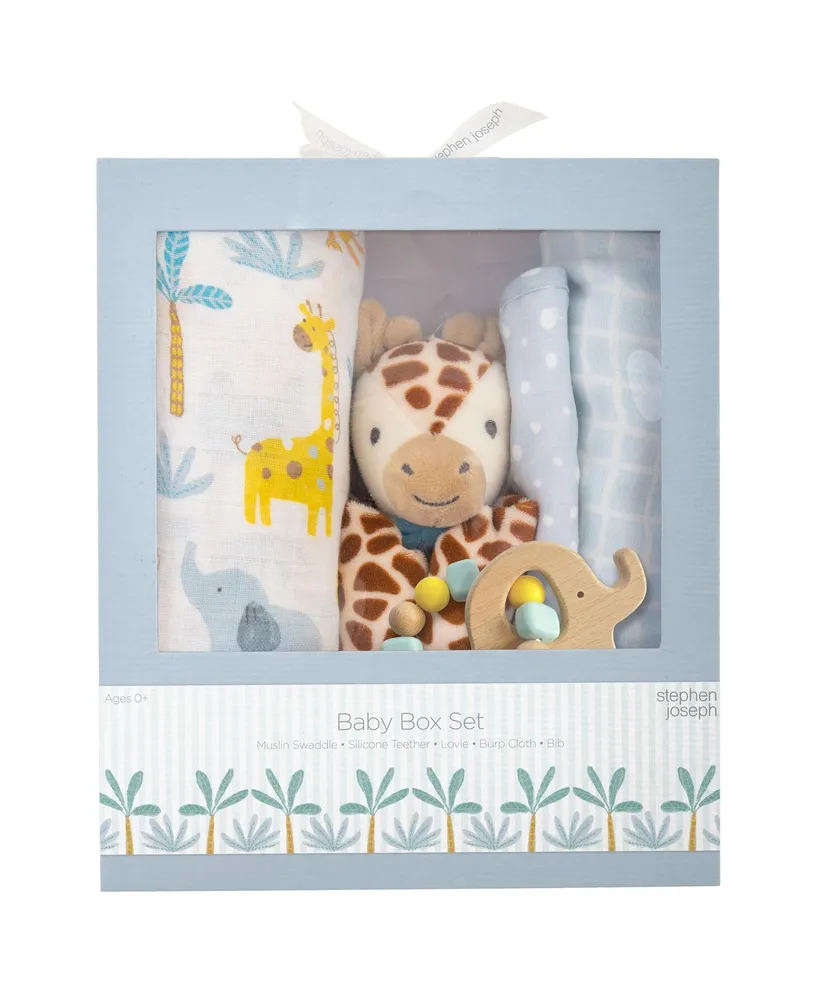 Stephen Joseph Baby Boys Gift Box, 5 Piece Set