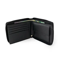 Club Rochelier Men's Zip Around Billfold Wallet