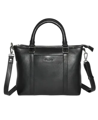 Leather Crossbody Bag with Top Handles