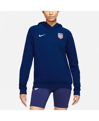 Women's Nike Navy Usmnt Essential Raglan Pullover Hoodie