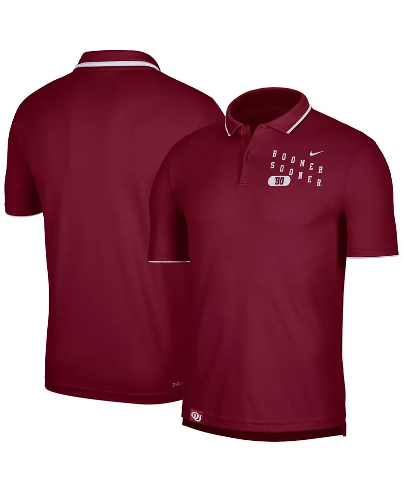 Men's Nike Crimson Oklahoma Sooners Wordmark Performance Polo Shirt