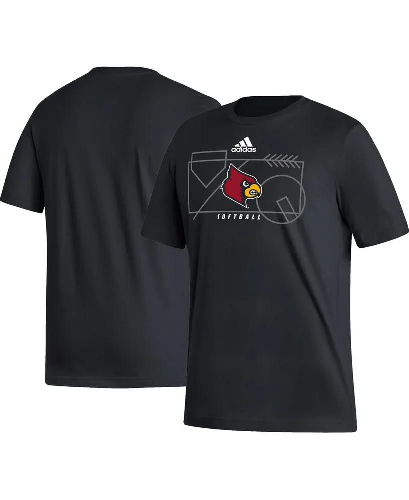 Men's adidas Black Louisville Cardinals Locker Lines Softball Fresh T-shirt