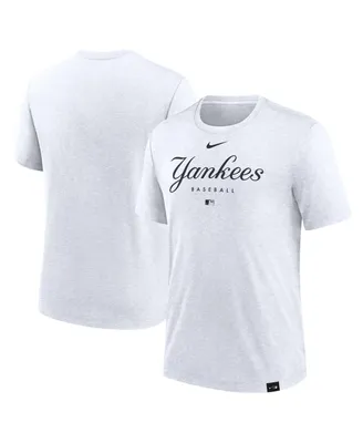 Men's Nike Ash New York Yankees Authentic Collection Early Work Tri-Blend Performance T-shirt