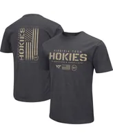 Men's Colosseum Heather Black Virginia Tech Hokies Big and Tall Oht Military-Inspired Appreciation Playbook T-shirt