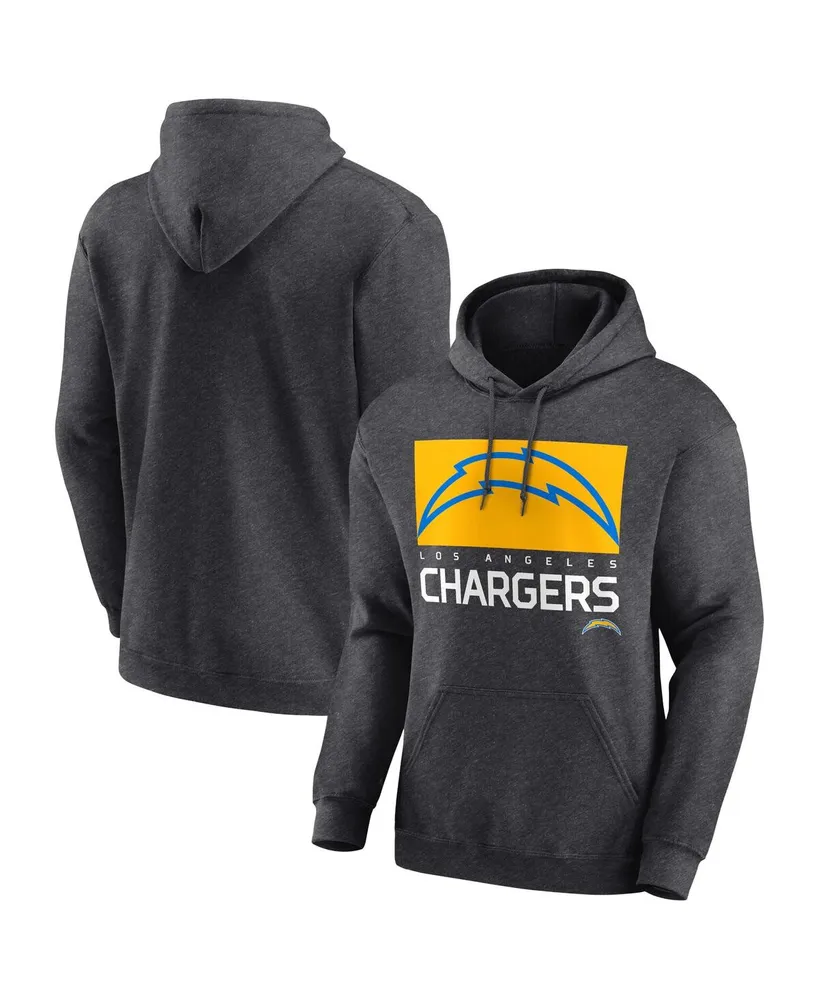 Men's Los Angeles Chargers Fanatics Branded Heathered Gray Big & Tall  Primary Logo Pullover Hoodie