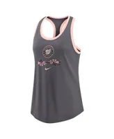 Women's Nike Charcoal Washington Nationals City Connect Tri-Blend Tank Top