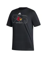 Men's adidas Black Louisville Cardinals Locker Lines Softball Fresh T-shirt