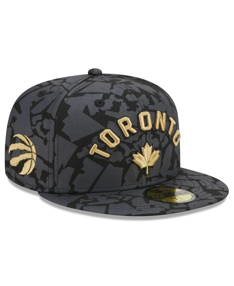 Men's New Era Gray Toronto Raptors 2022/23 City Edition Official 59FIFTY Fitted Hat